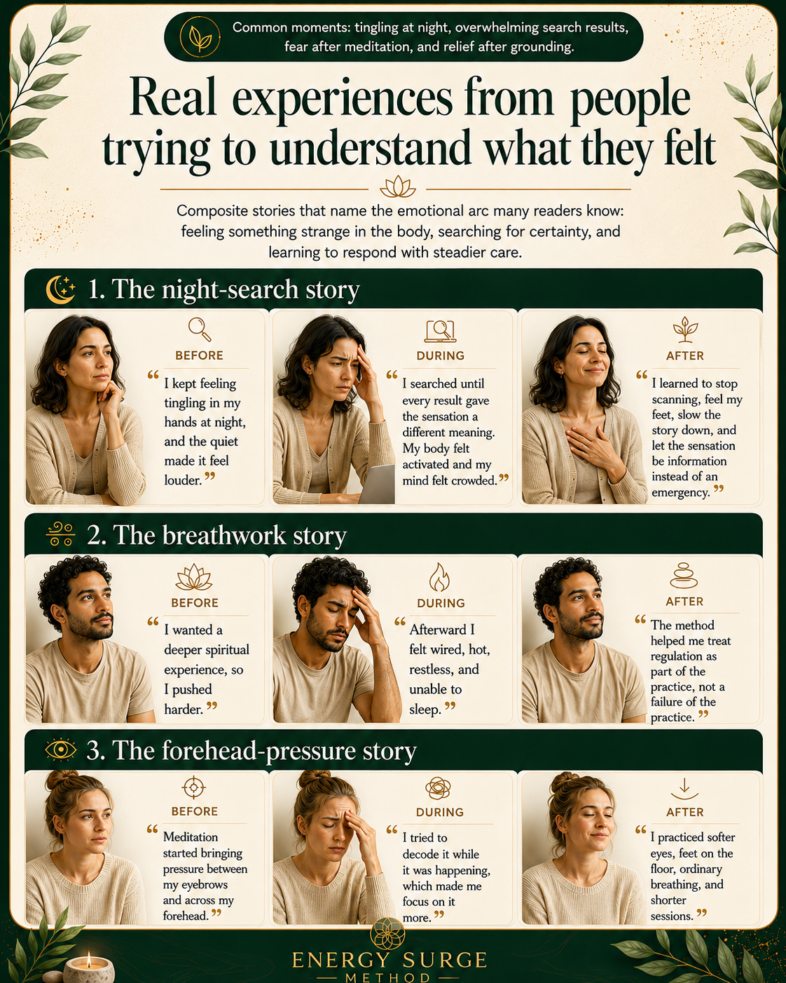 Real experiences from people trying to understand spiritual energy sensations