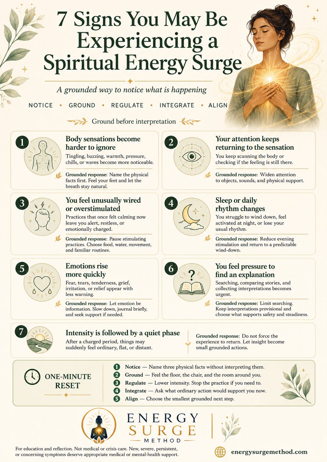 Overview of the seven signs and one-minute reset