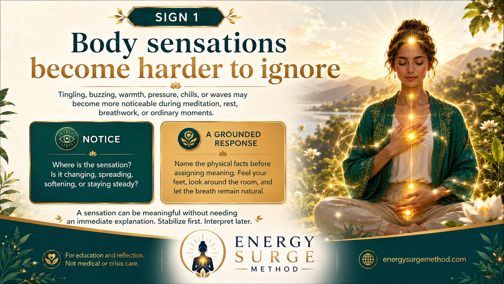 Sign 1: Body sensations become harder to ignore
