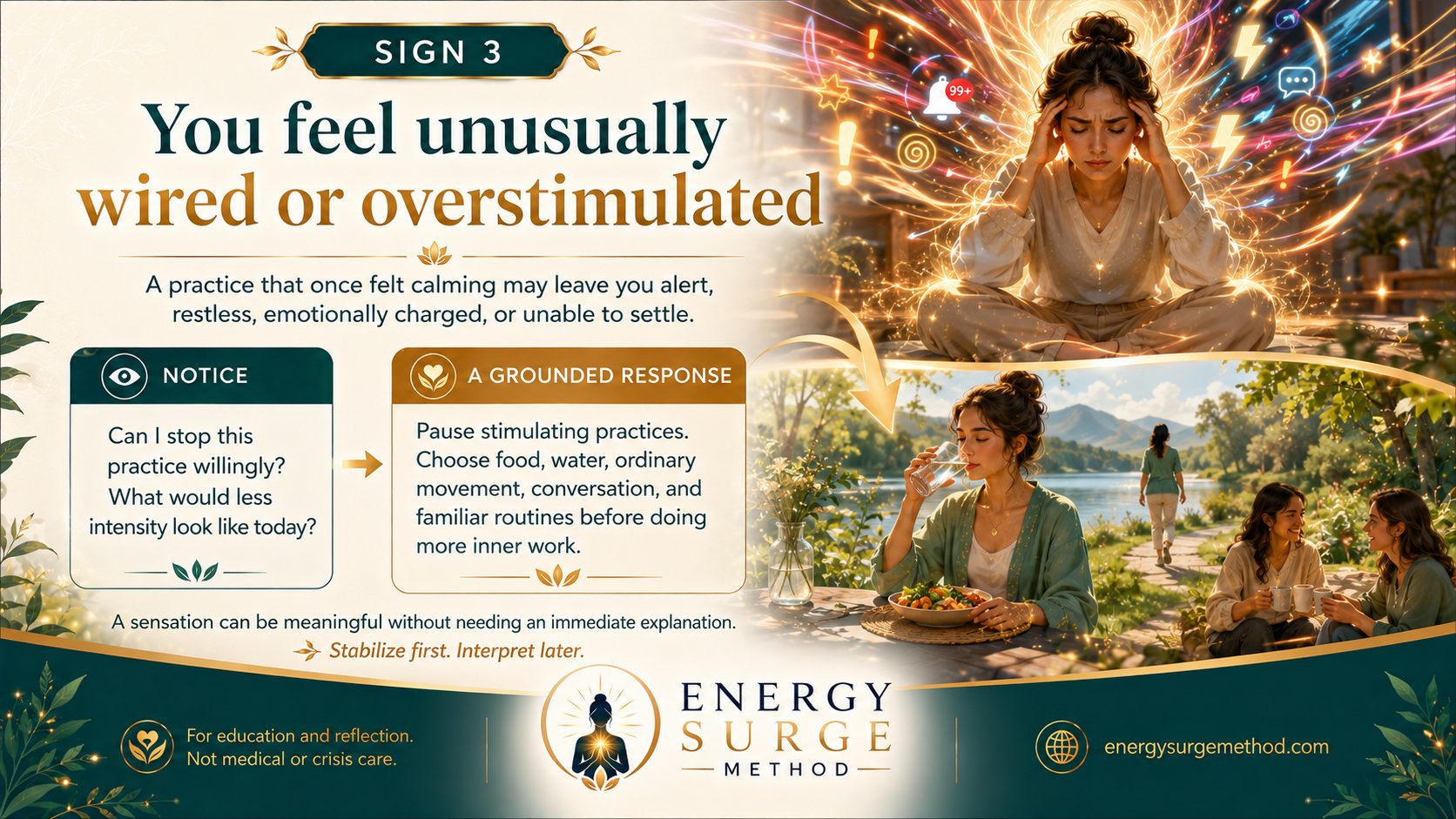 Sign 3: You feel unusually wired or overstimulated