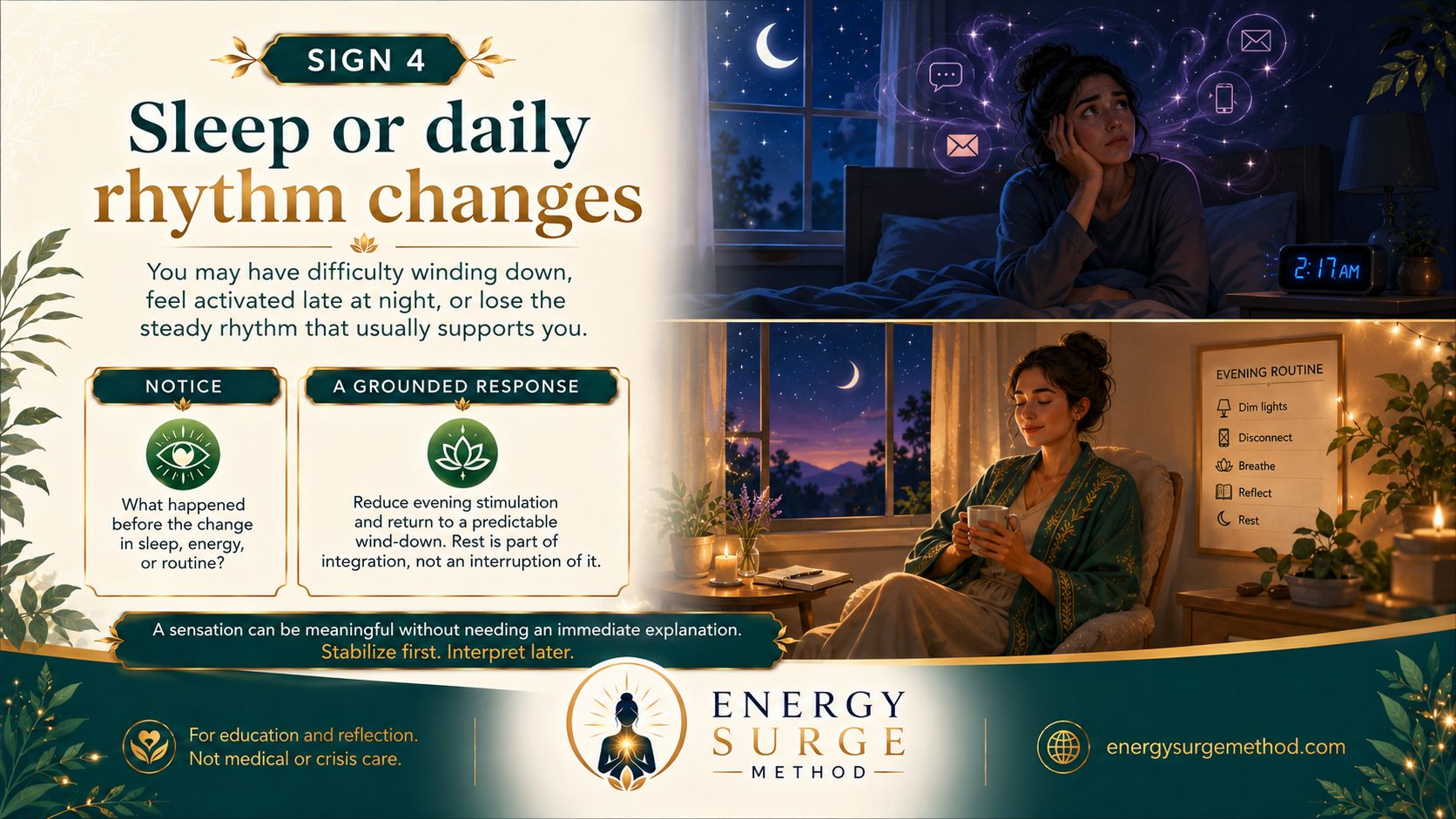 Sign 4: Sleep or daily rhythm changes