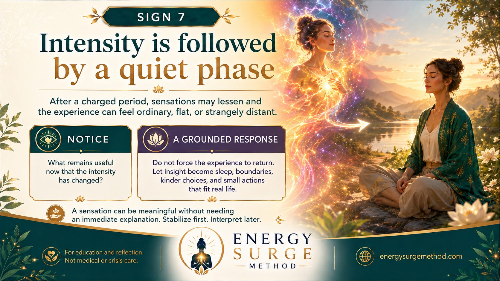Sign 7: Intensity is followed by a quiet phase